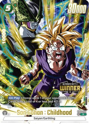 Image of Son Gohan : Childhood - FB01-089 (Ultimate Battle Winner) (FB01-089) - Tournament and Championship Promos Holofoil