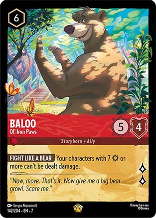 Image of Baloo - Ol' Iron Paws (142/204) - Archazias Island Cold Foil