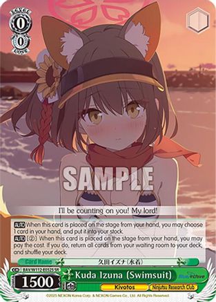 Image of Kuda Izuna (Swimsuit) (SR) (BAV/W112-E052S SR) - Blue Archive