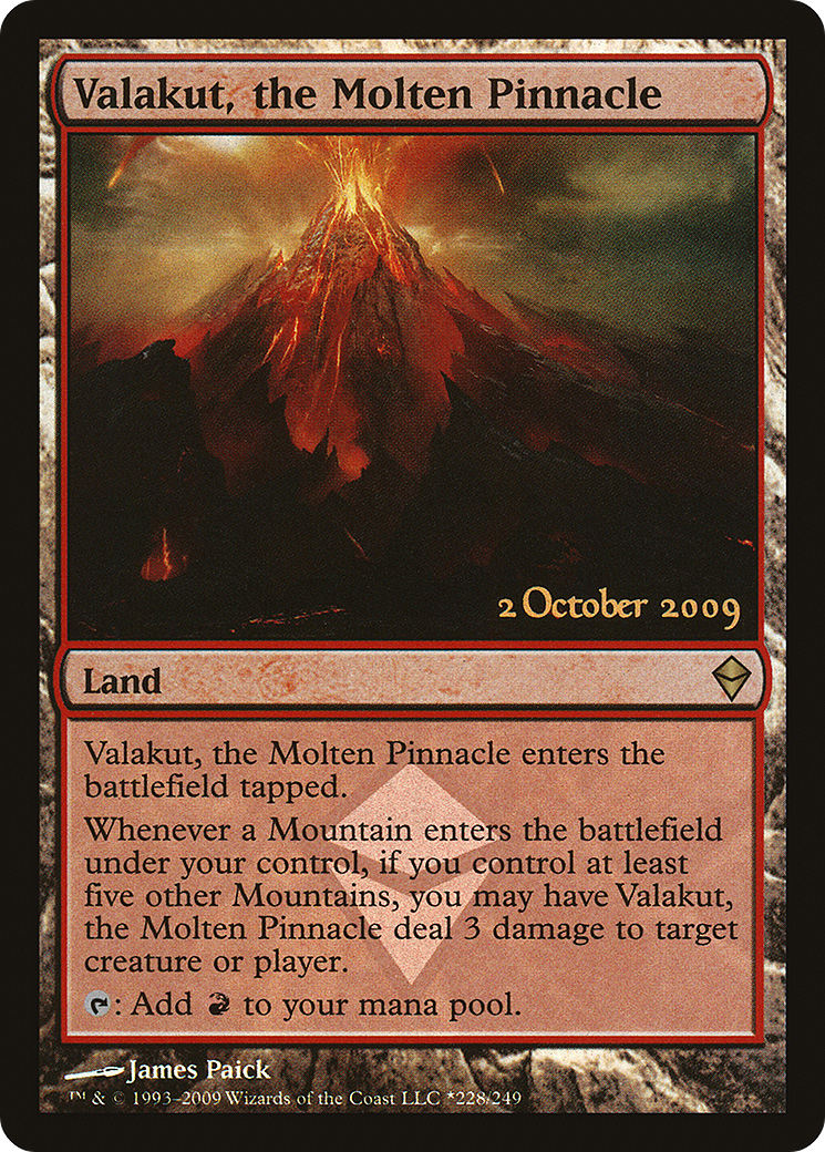 Image of Valakut, the Molten Pinnacle (LARP-228) - Zendikar Promos Foil