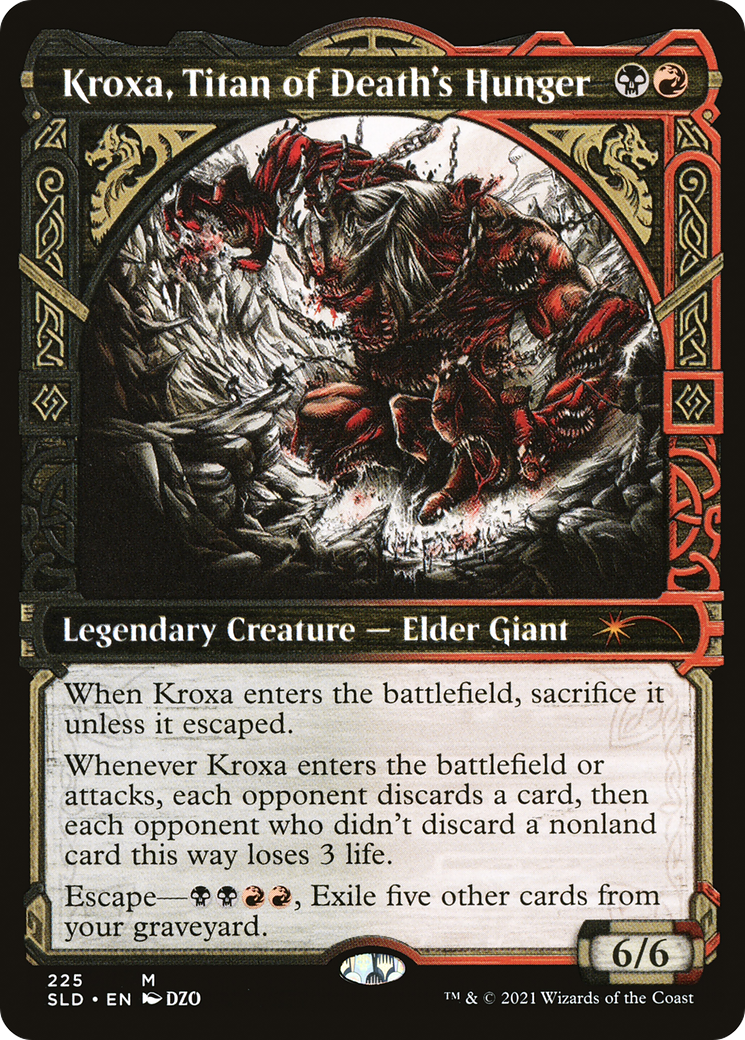 Image of Kroxa, Titan of Death's Hunger (SLD-225) - Secret Lair Drop: (Showcase) Foil