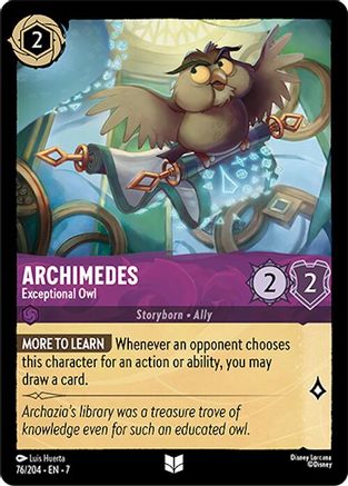Image of Archimedes - Exceptional Owl (76/204) - Archazias Island Cold Foil