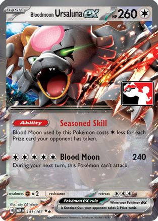 Image of Bloodmoon Ursaluna ex 141  - Holofoil Prize Pack Series Cards - Double Rare