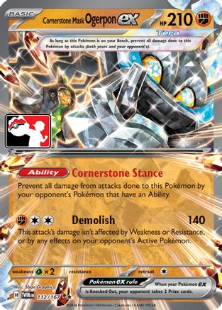 Image of Cornerstone Mask Ogerpon ex 112  - Holofoil Prize Pack Series Cards - Double Rare