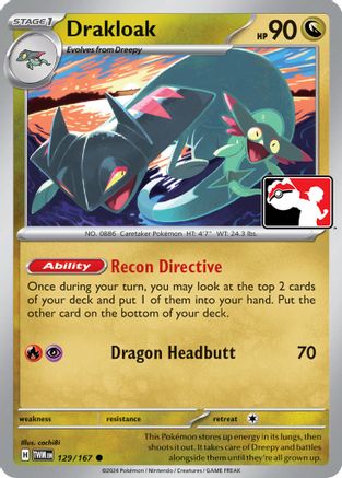 Image of Drakloak 129/167  - Holofoil Prize Pack Series Cards - Common
