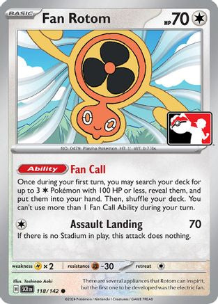 Image of Fan Rotom 118/142  - Holofoil Prize Pack Series Cards - Common