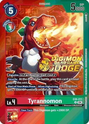Image of Tyrannomon (Judge Pack 2025 Wave 1) (EX8-011) - Chain of Liberation Foil