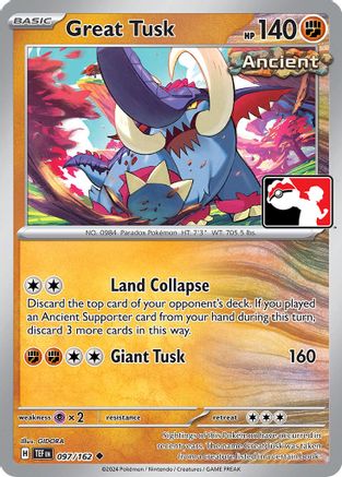 Image of Great Tusk 097/162  Prize Pack Series Cards - Uncommon