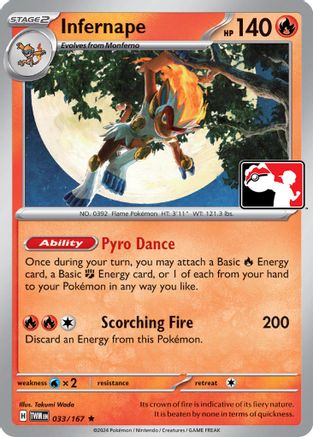 Image of Infernape 033/167  Prize Pack Series Cards - Rare