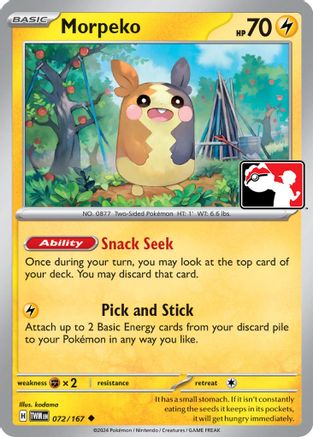 Image of Morpeko 072  Prize Pack Series Cards - Uncommon