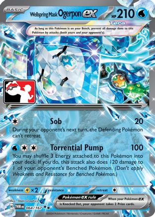 Image of Wellspring Mask Ogerpon ex 064  - Holofoil Prize Pack Series Cards - Double Rare