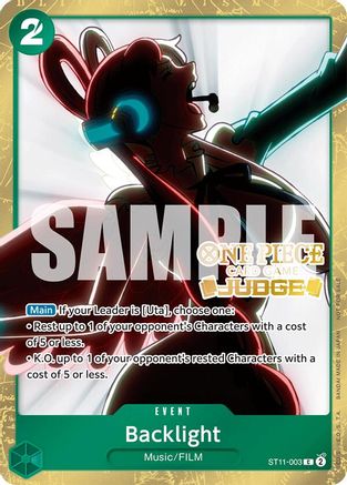 Image of Backlight (Judge Pack Vol. 5) (ST11-003) - One Piece Promotion Cards Foil