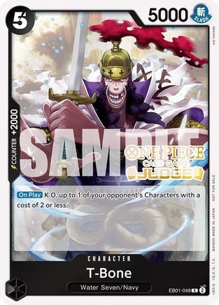 Image of T-Bone (Judge Pack Vol. 5) (EB01-049) - One Piece Promotion Cards Foil