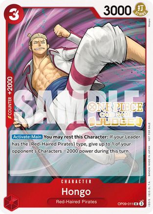 Image of Hongo (Judge Pack Vol. 5) (OP09-011) - One Piece Promotion Cards Foil