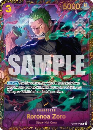 Image of Roronoa Zoro (Championship 25-26 Regionals Season 1) (OP09-076) - One Piece Promotion Cards Foil