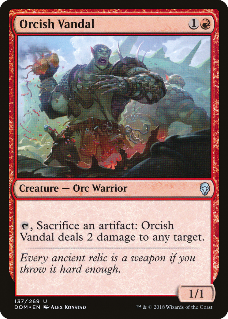 Image of Orcish Vandal (DOM-137) - Dominaria Foil
