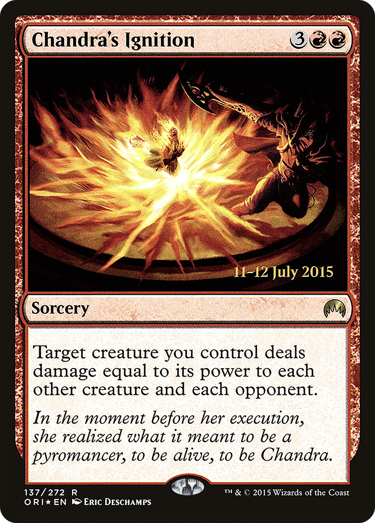 Image of Chandra's Ignition (PRE-137S) - Magic Origins Promos Foil