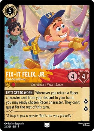 Image of Fix-It Felix, Jr. - Pint-Sized Hero (22/204) - Archazias Island Cold Foil