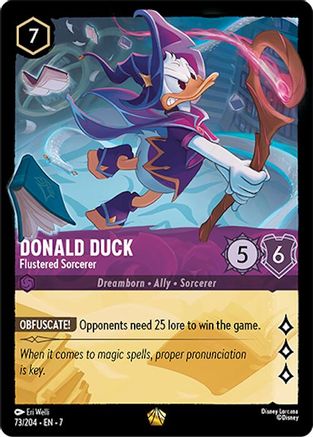 Image of Donald Duck - Flustered Sorcerer (73/204) - Archazias Island Cold Foil