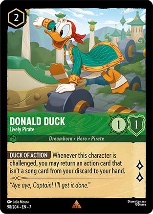 Image of Donald Duck - Lively Pirate (98/204) - Archazias Island Cold Foil