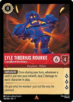 Image of Lyle Tiberius Rourke - Crystallized Mercenary (140/204) - Archazias Island Cold Foil