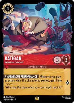Image of Ratigan - Nefarious Criminal (143/204) - Archazias Island Cold Foil