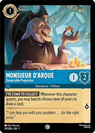 Image of Monsieur D'Arque - Despicable Proprietor (157/204) - Archazias Island Cold Foil