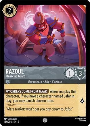 Image of Razoul - Menacing Guard (189/204) - Archazias Island Cold Foil