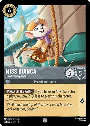 Image of Miss Bianca - Unwavering Agent (195/204) - Archazias Island Cold Foil