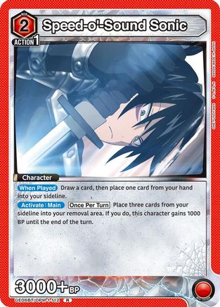 Image of Speed-o'-Sound Sonic (112) (UE06BT/OPM-1-112) - UE06BT One Punch Man Foil
