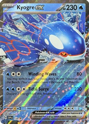 Image of Kyogre ex 178  - Holofoil SV Scarlet & Violet Promo Cards - Promo