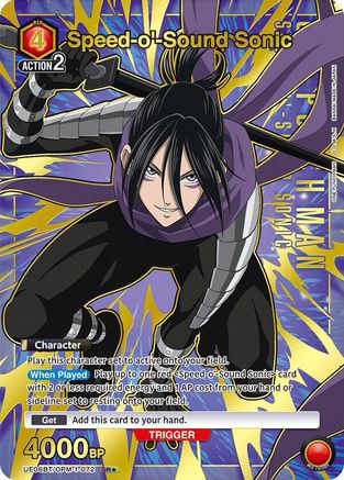 Image of Speed-o'-Sound Sonic (072) (SR*) (UE06BT/OPM-1-072) - UE06BT One Punch Man Foil
