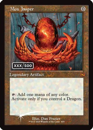 Image of Mox Jasper (Serial Numbered) (TDM-419) - Tarkir: Dragonstorm Foil