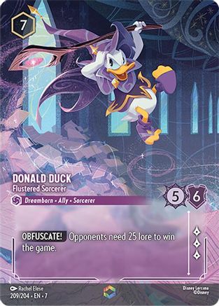 Image of Donald Duck - Flustered Sorcerer (Enchanted) (209/204) - Archazias Island Holofoil