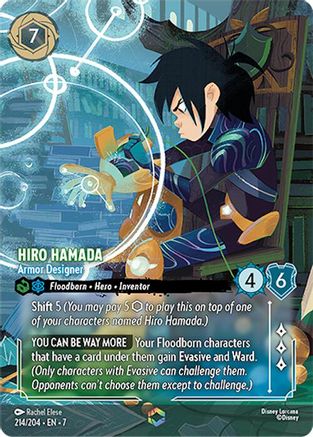 Image of Hiro Hamada - Armor Designer (Enchanted) (214/204) - Archazias Island Holofoil