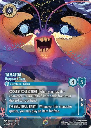 Image of Tamatoa - Happy as a Clam (Enchanted) (219/204) - Archazias Island Holofoil