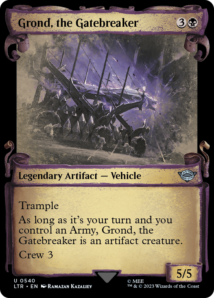 Image of Grond, the Gatebreaker (Showcase Scrolls) (LTR-540) - The Lord of the Rings: Tales of Middle-earth: (Showcase) Foil