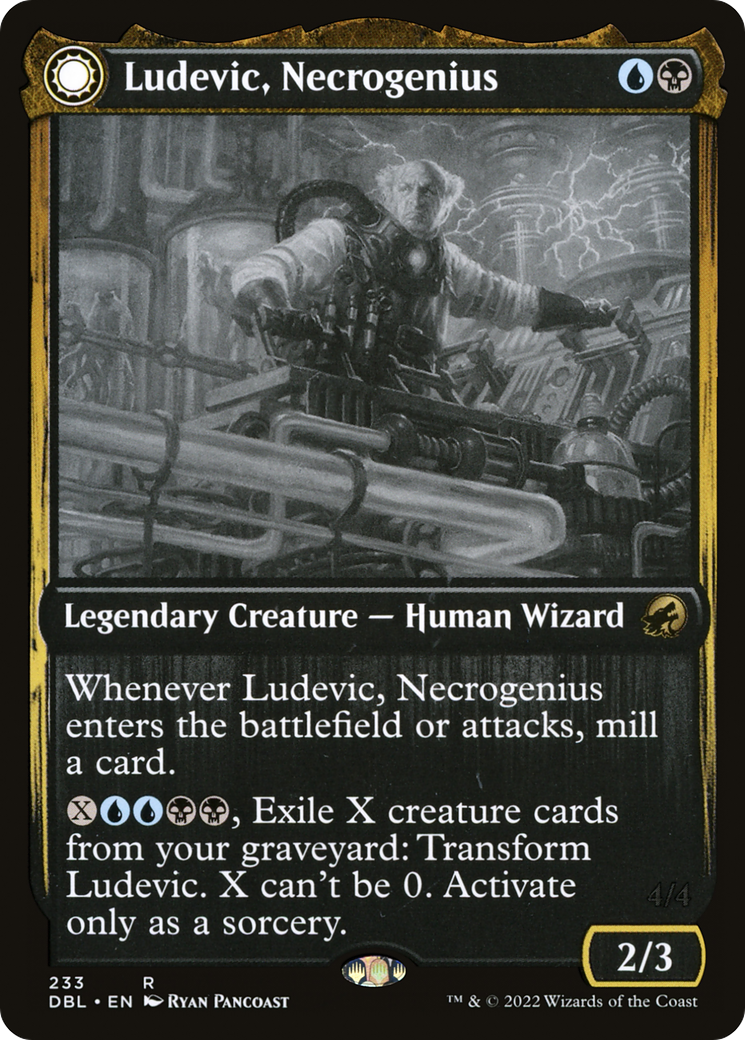 Image of Ludevic, Necrogenius (DBL-233) - Innistrad: Double Feature: (Double Faced Transform)