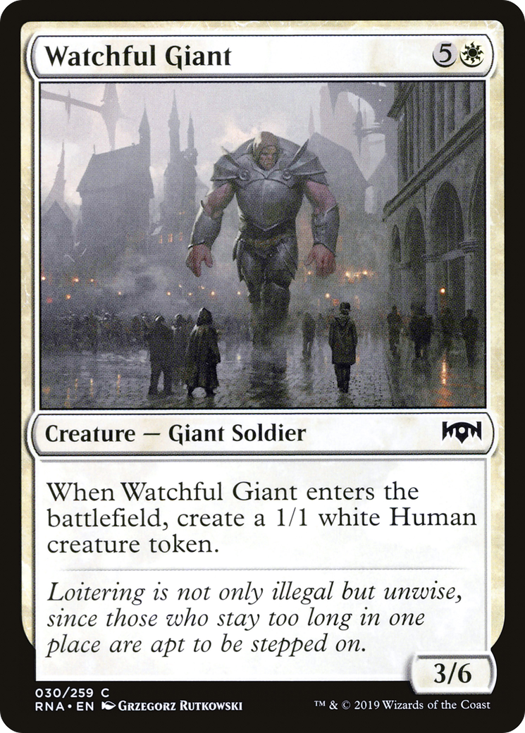 Image of Watchful Giant (RNA-030) - Ravnica Allegiance