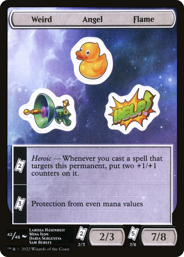 Image of Weird Angel Flame (UNF-042) - Unfinity Sticker Sheets