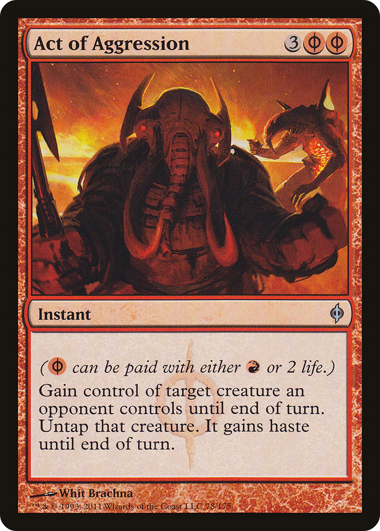 Image of Act of Aggression (NPH-078) - New Phyrexia Foil