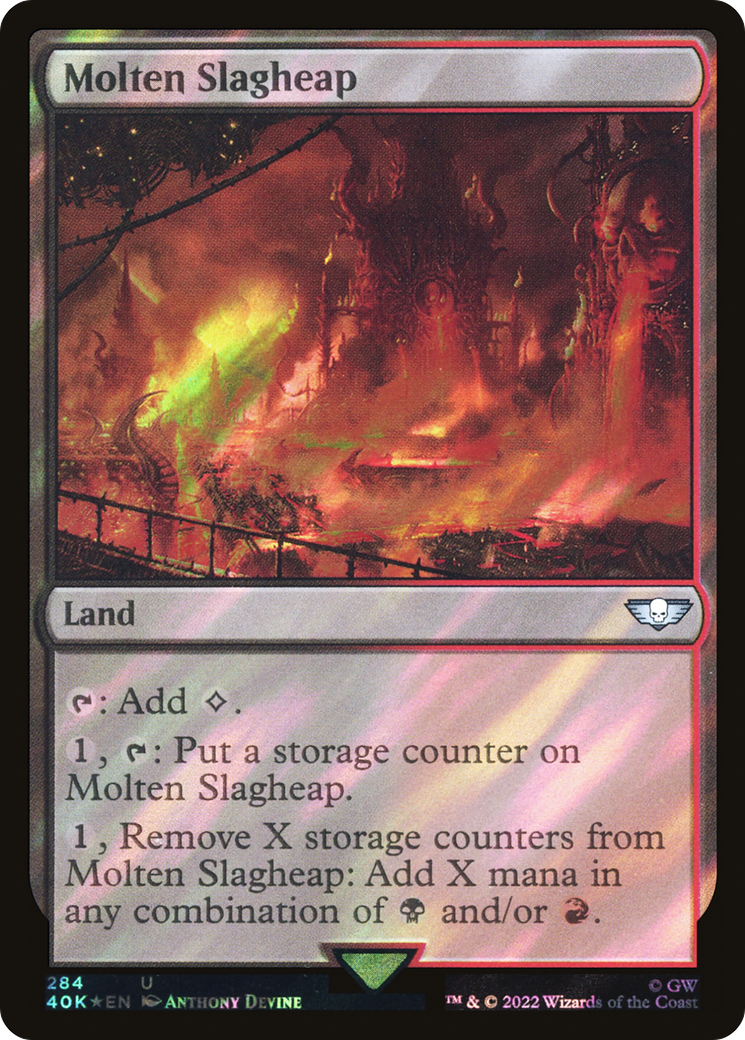 Image of Molten Slagheap (Surge Foil) (40K-284) - Warhammer 40,000 Commander Foil