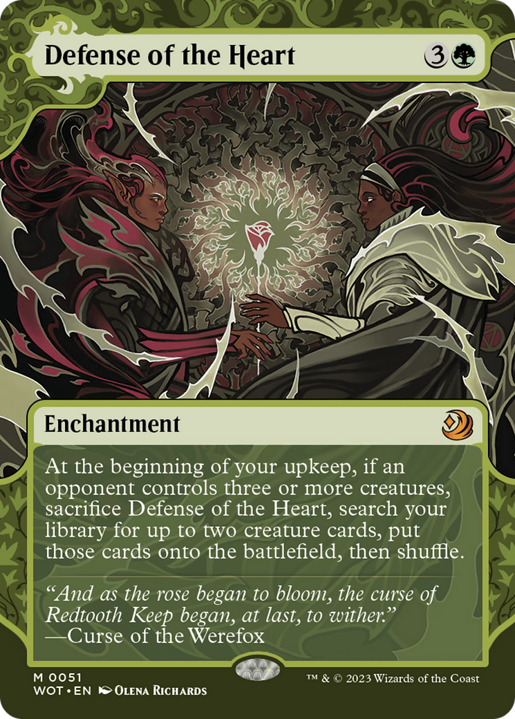 Image of Defense of the Heart (WOT-051) - Wilds of Eldraine: Enchanting Tales: (Showcase) (Borderless)