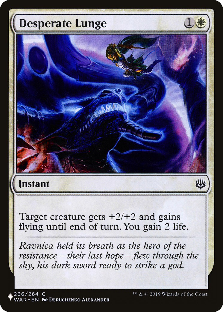 Image of Desperate Lunge (LIST-WAR-266) - The List