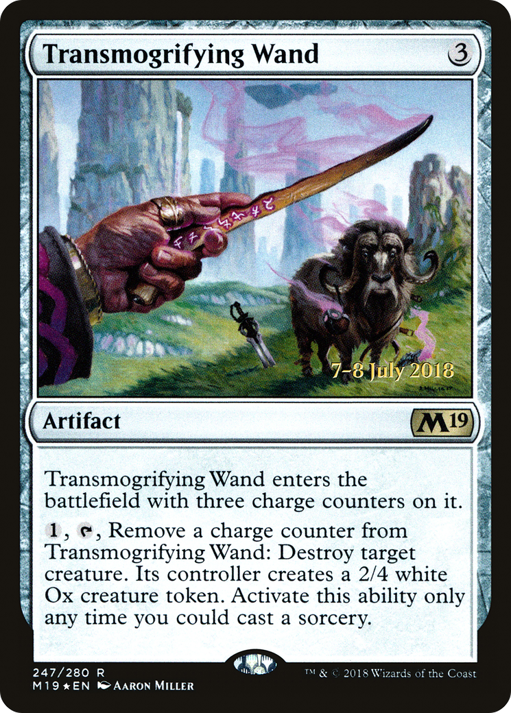 Image of Transmogrifying Wand (PRE-247S) - Core Set 2019 Promos Foil
