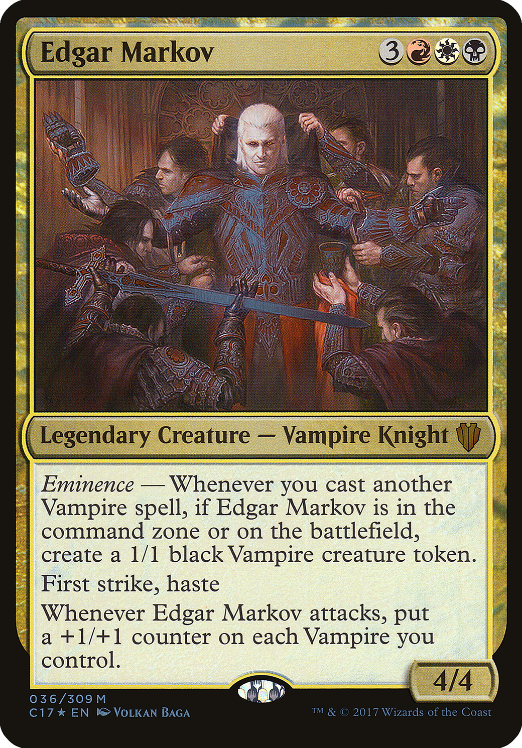 Image of Edgar Markov (Commander 2017) (OVER-036) - Commander 2017 Oversized Foil