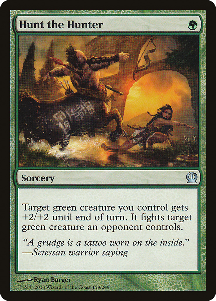 Image of Hunt the Hunter (THS-159) - Theros Foil