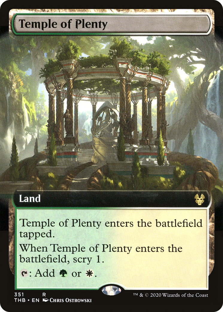 Image of Temple of Plenty (Extended Art) (THB-351) - Theros Beyond Death: (Extended Art)