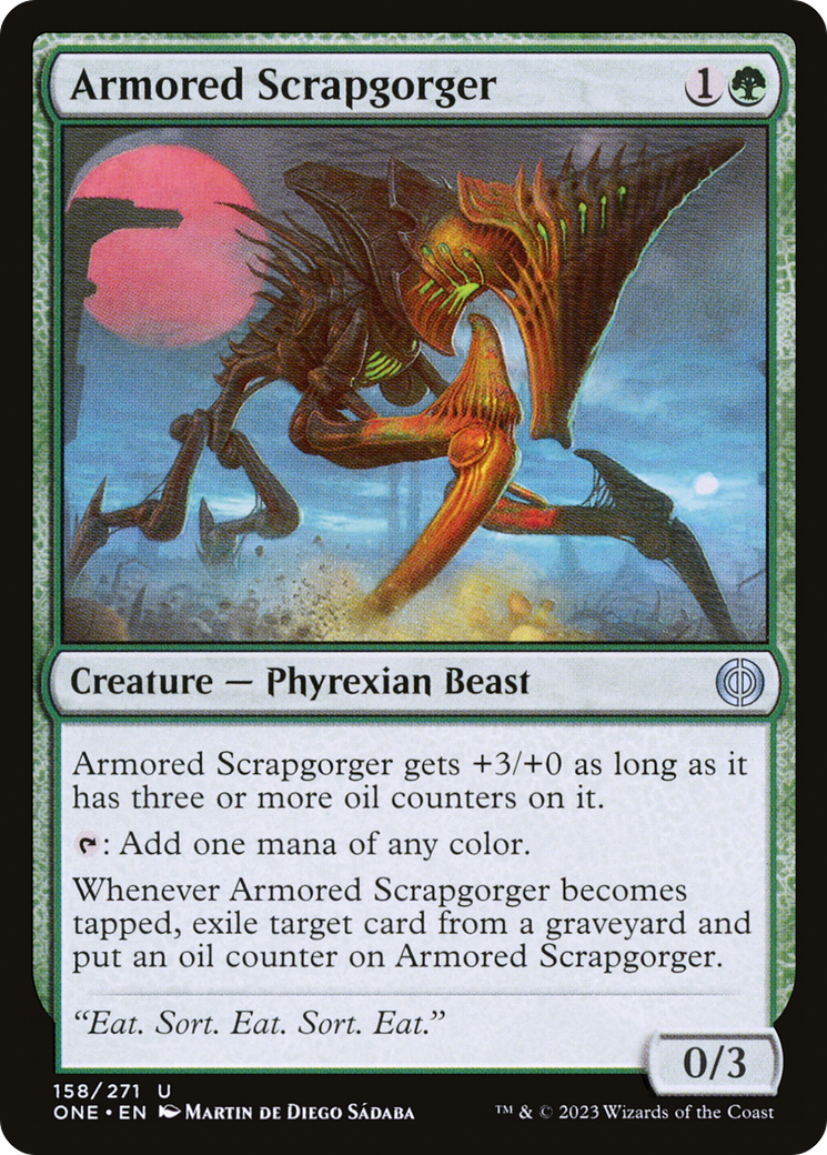 Image of Armored Scrapgorger (ONE-158) - Phyrexia: All Will Be One Foil