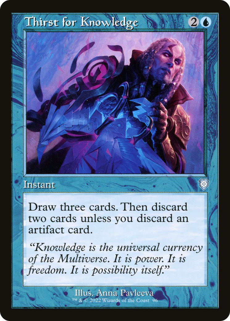 Image of Thirst for Knowledge (Retro Frame) (BRC-096) - The Brothers' War Commander